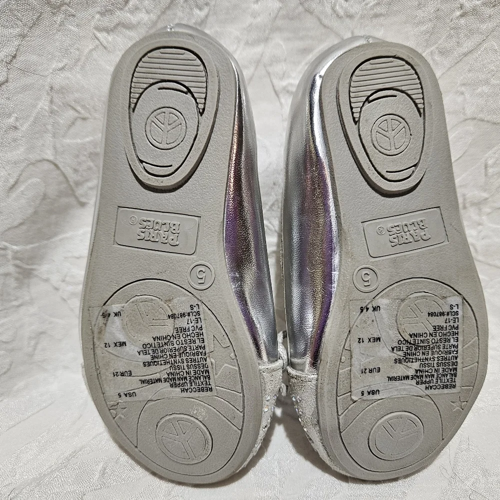 Paris Blues Silver Bling Slip Ons